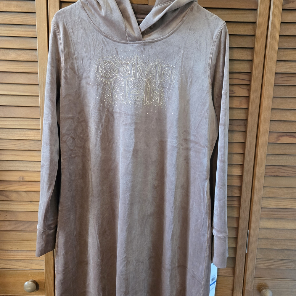 Calvin Klein Tan and Gold Embellished Garment